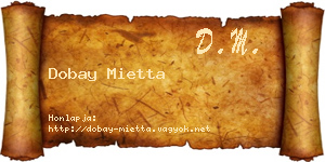 Dobay Mietta névjegykártya